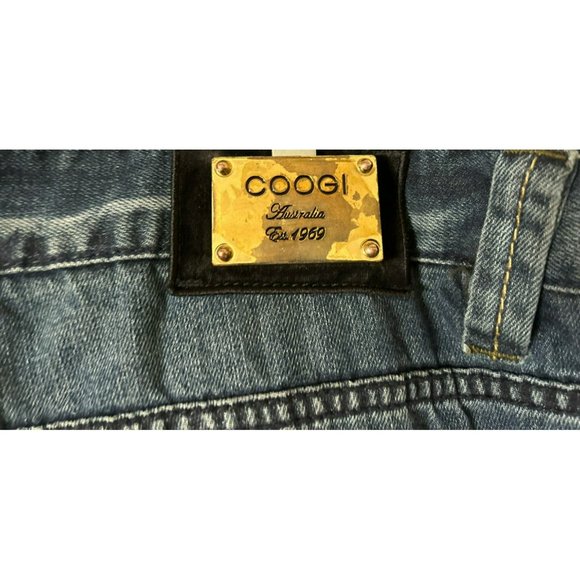 Coggi Australian Men's Embellished Denim Jeans 40 x 34 Medium Wash Applique - Picture 8 of 8